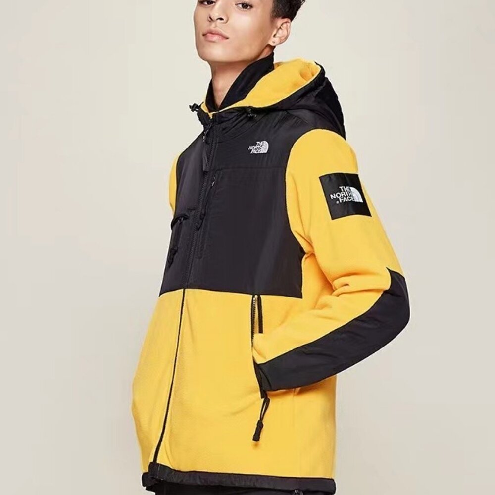 The North Face Retro Denali Jacket Black/Yellow Fleece Jackets by The North Face
